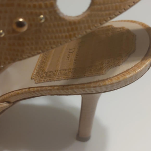 CHRISTIAN DIOR STUDDED CUTOUT SANDALS - Picture 4 of 4